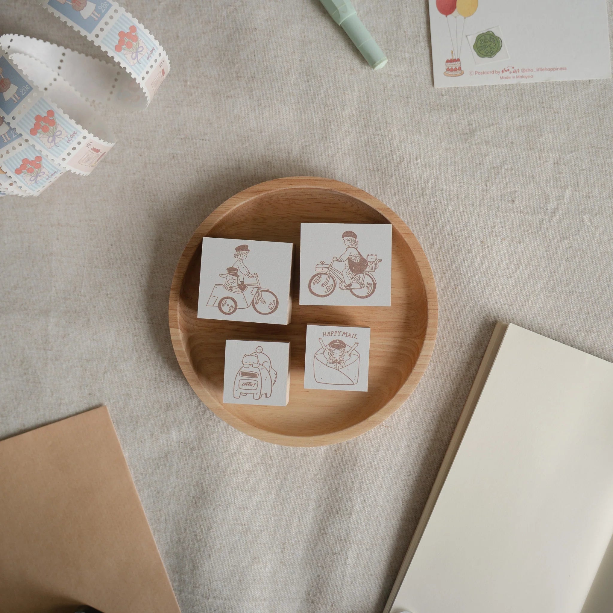 Sho Little Happiness - KITTY MAIL | Rubber Stamp