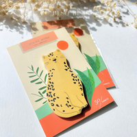 Girl of All Work - Cheetah Die Cut Sticky Notes