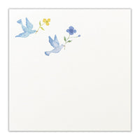 Peaceful Blue Birds Washi Paper Memo Pad