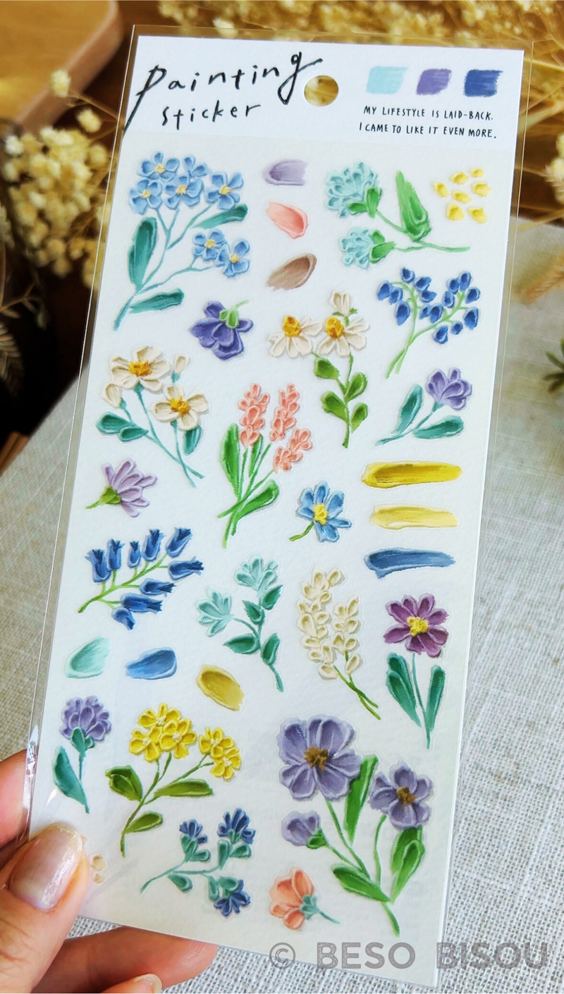 Mind Wave - Flower Painting Sticker