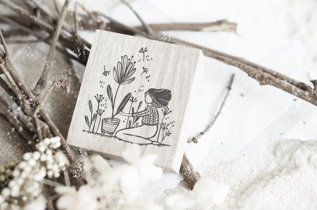 Black Milk Project - GARDENING GIRL (Monochrome Series) | Rubber Stamp