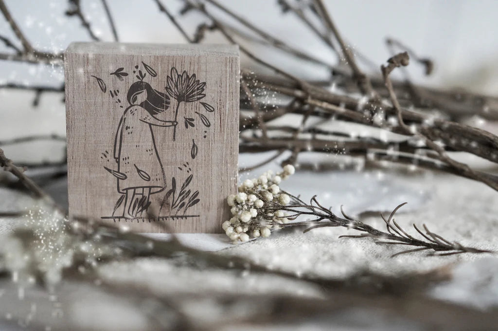 Black Milk Project - FLOWER STALK GIRL (Monochrome Series) | Rubber Stamp