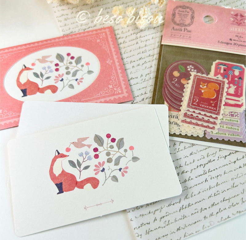 Fox Mini Greeting Notecard Set