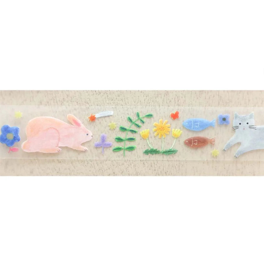 Cozyca x Aiko Fukawa - HAPPY GARDEN | Clear Washi Tape