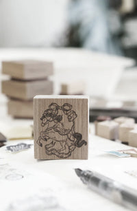 Black Milk Project - HORSEBACK GIRL (Traveling Stationer Series) | Rubber Stamp