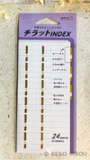 Midori Chiratto Removable Large Index Tabs - Numbered Gold