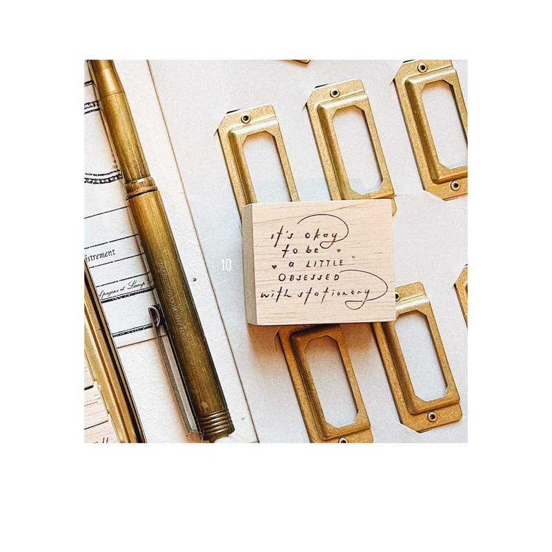 PensPaperPlanner - "Obsessed with Stationery" Rubber Stamp