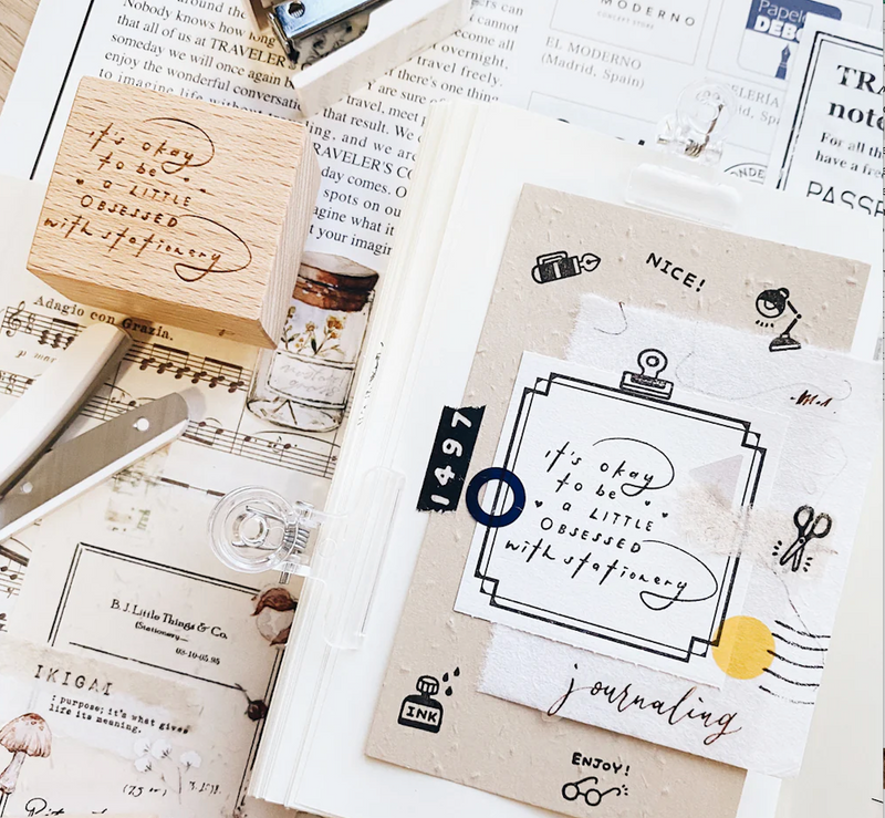 PensPaperPlanner - "Obsessed with Stationery" Rubber Stamp