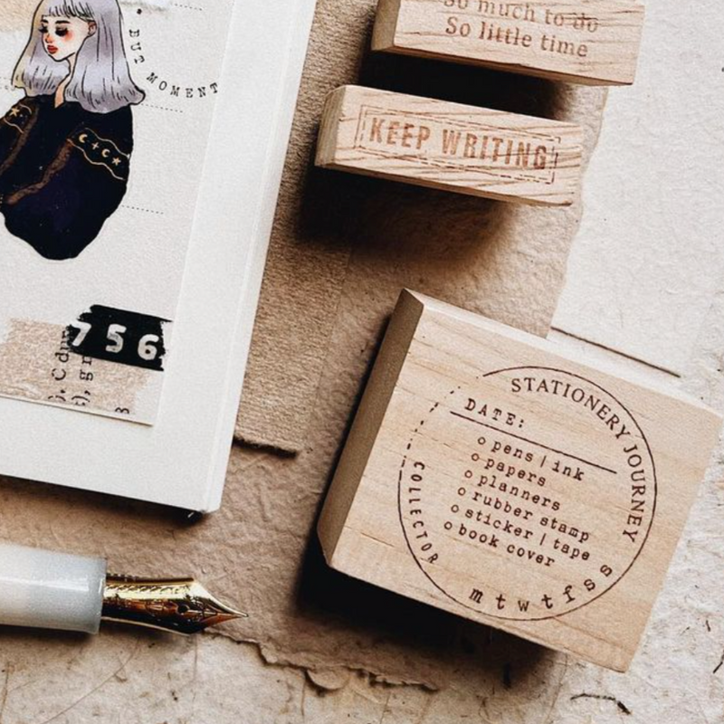 PensPaperPlanner - "Stationery Collector Checklist" Rubber Stamp