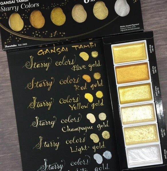 Kuretake Gansai Tambi Starry - 6 Colors Watercolor Set