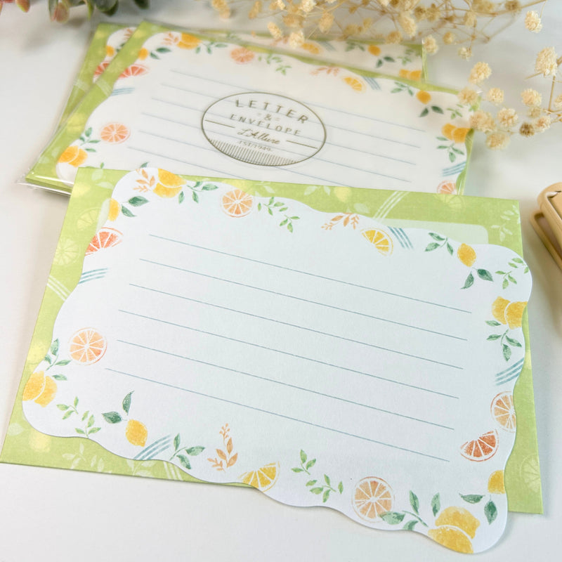 Lovely Lemon Citrus Letter Writing Set