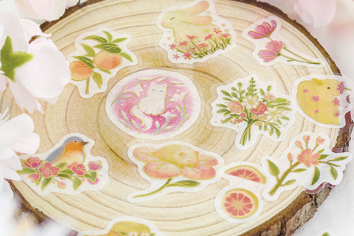 BGM - LITTLE FOREST GOLD-FOILED (PINK) | Sticker Flakes