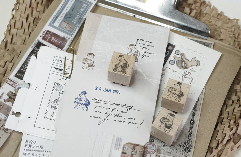 Black Milk Project - "Mini Kuma Post" Series Rubber Stamps | 3 Designs