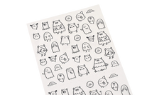 Midori Removable Monsters Planner Stickers