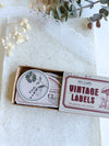 Vintage Labels Sticker Ephemera in Natural Motifs (60 pieces)