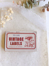 Vintage Labels Sticker Ephemera in Natural Motifs (60 pieces)