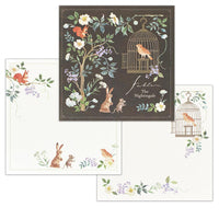 Nuku - Forest Animals Washi Paper Memo Pad "The Nightingale"
