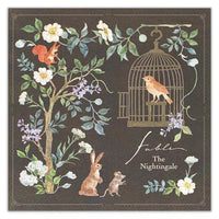 Forest Animals Washi Paper Memo Pad "The Nightingale"