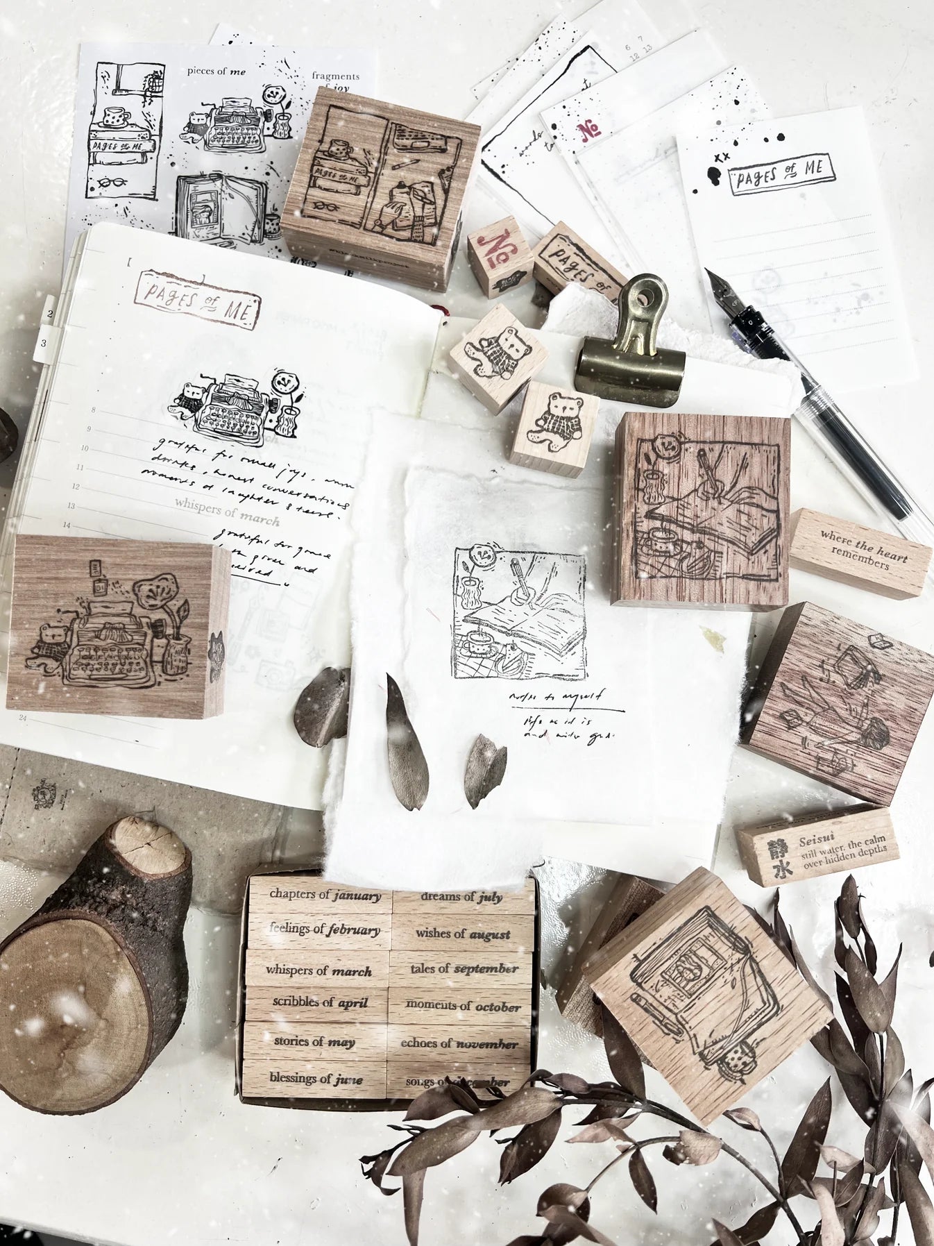 Black Milk Project - QUIET DAYS ("PAGES OF ME" Series) | Rubber Stamp