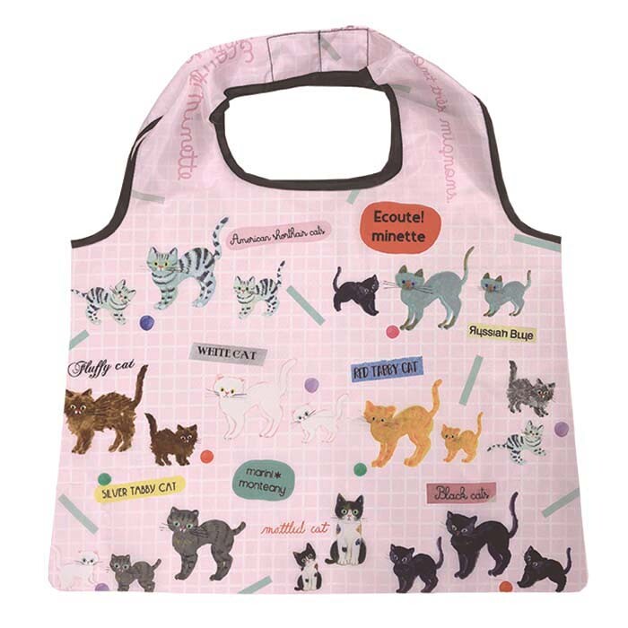 Marcs - PINK CATS TOTE | Reusable Bag