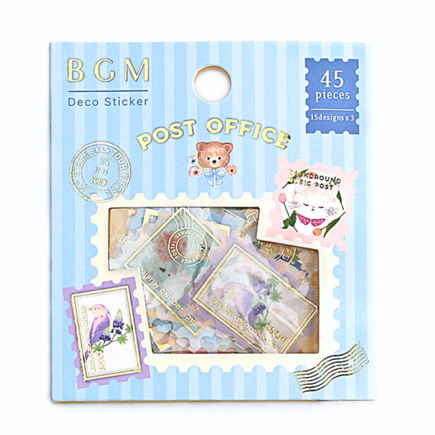 Gold-Foiled Postage Animals Flake Stickers