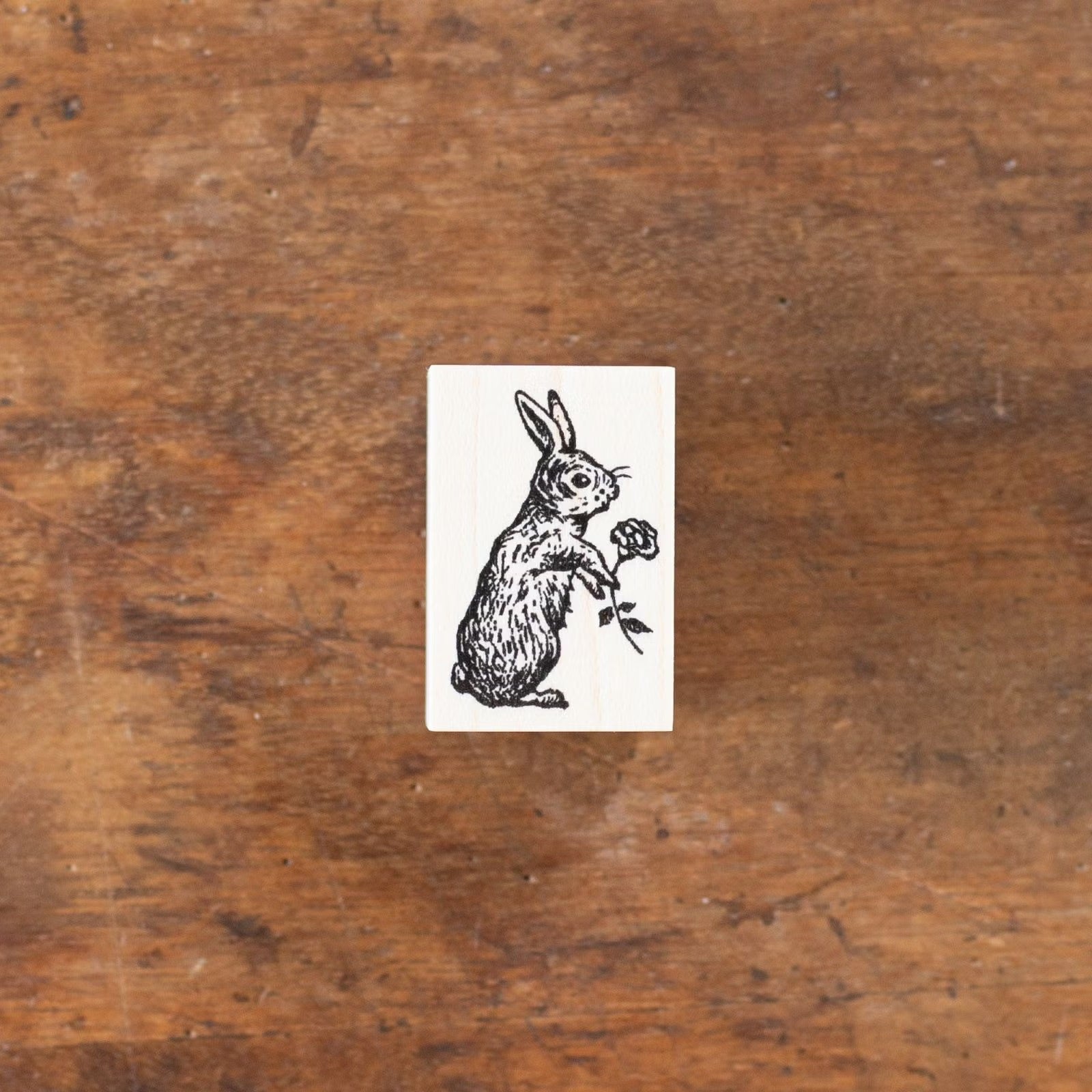 Tales On the Desk - RABBIT & FLOWER | Rubber Stamp