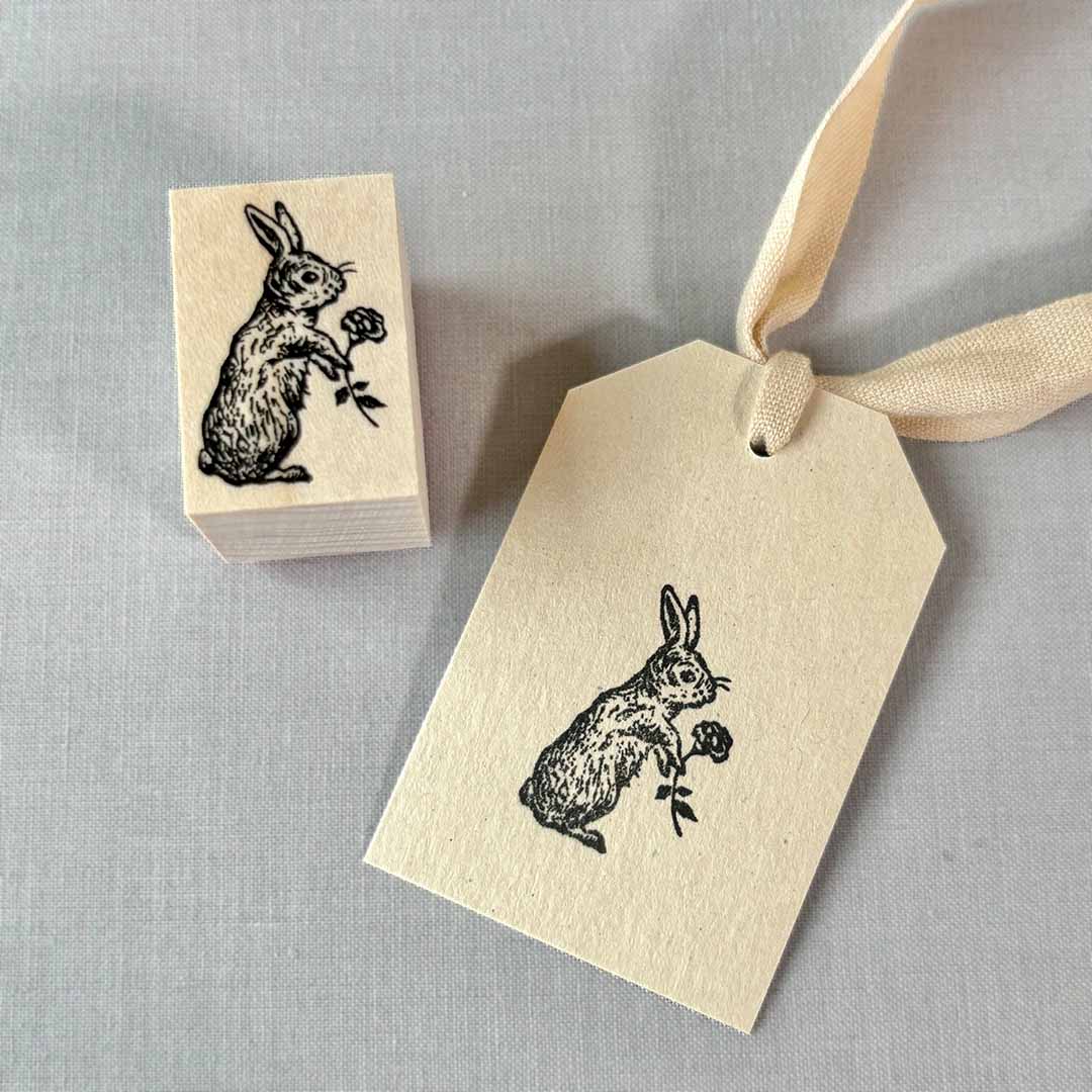 Tales On the Desk - RABBIT & FLOWER | Rubber Stamp