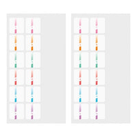 Midori Chiratto Removable Large Index Tabs - Numbered Rainbow