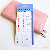 Midori MD Removable Small Index Tabs - Rainbow Unnumbered