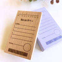 Wood Receipt Stamp for Journals