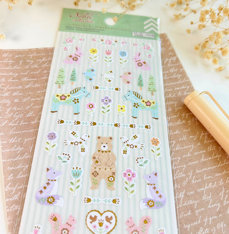 Gold-Foiled, Pastel Scandinavian Decor Stickers