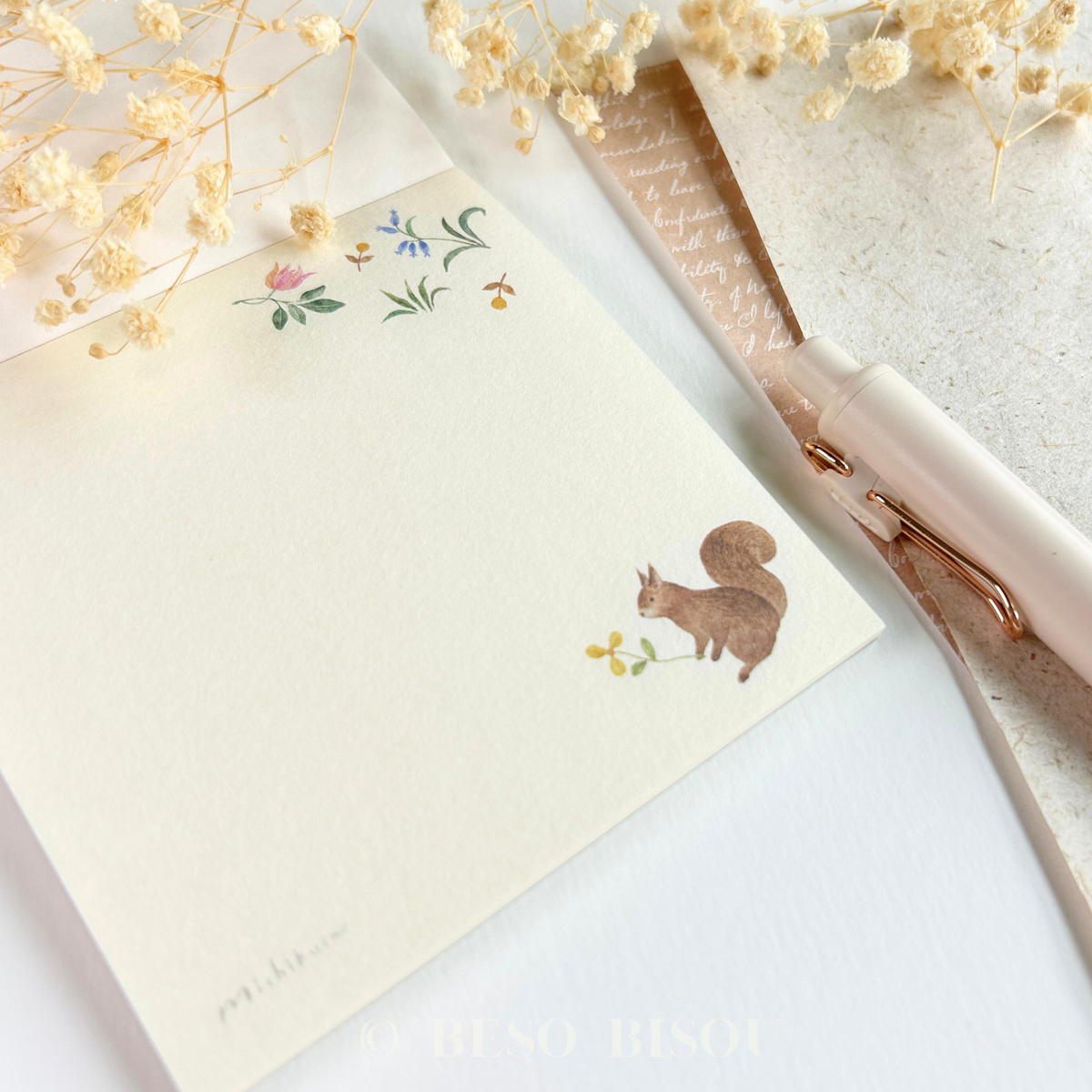 Nuku - Squirrels Washi Paper Memo Pad