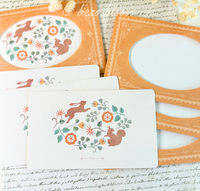 Squirrel & Rabbit Mini Greeting Notecard Set