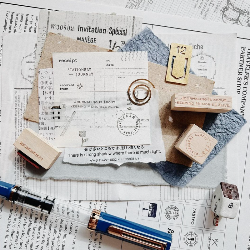 PensPaperPlanner - "Stationery Addict" Rubber Stamp