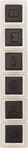 Kodomo No Kao - Pochitto6 Push Button Stamp (Stationery Black & White)