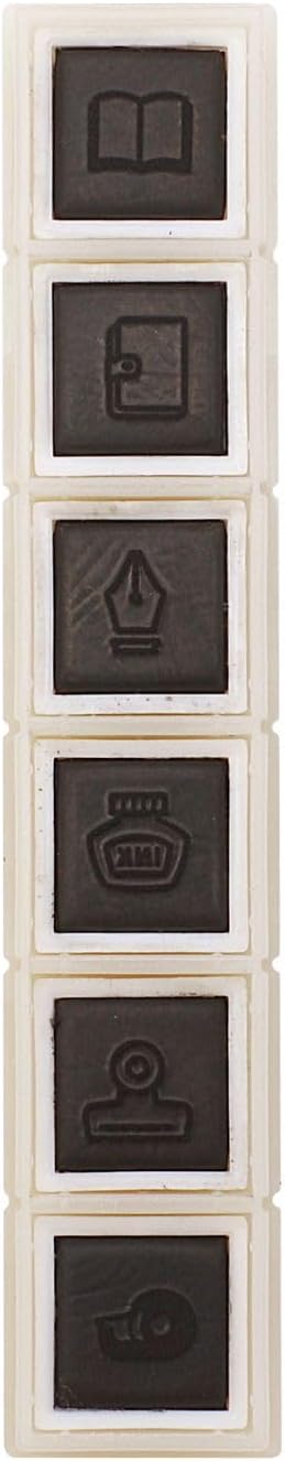 Kodomo No Kao - Pochitto6 Push Button Stamp (Stationery Black & White)