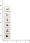 Kodomo No Kao - Pochitto6 Push Button Stamp (Stationery Black & White)