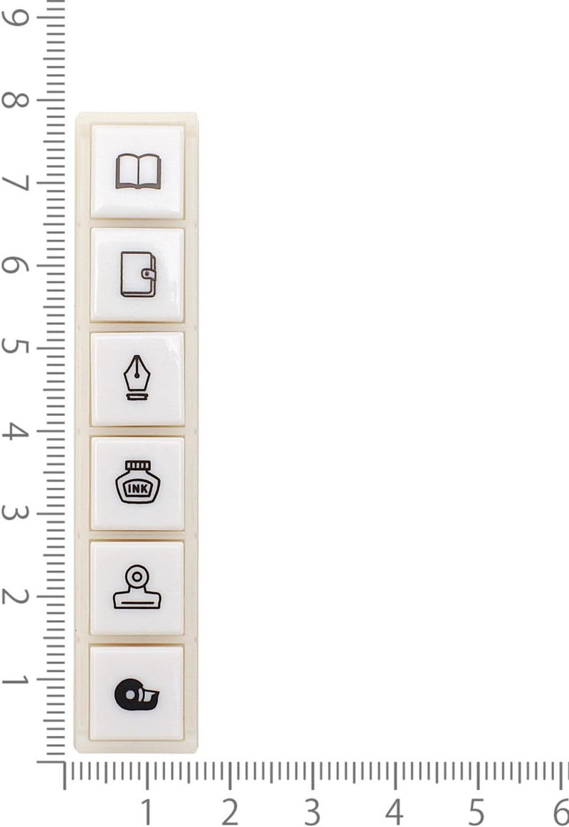 Kodomo No Kao - Pochitto6 Push Button Stamp (Stationery Black & White)