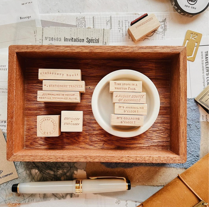 PensPaperPlanner - "Stationery Addict" Rubber Stamp
