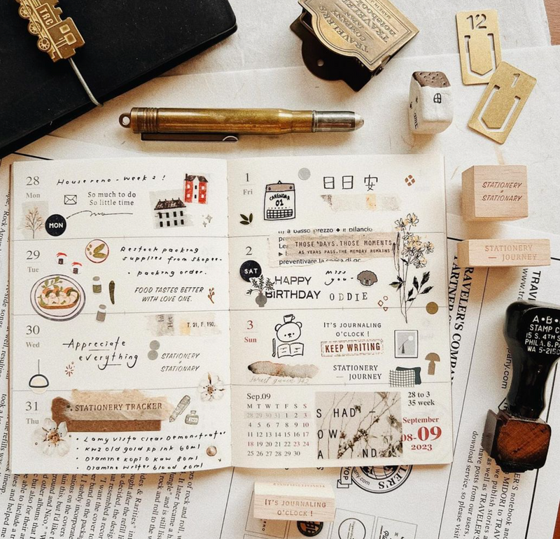 PensPaperPlanner - "Stationery Journey" Rubber Stamp