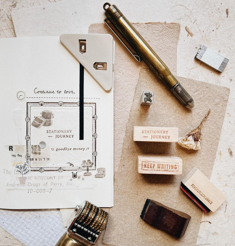 PensPaperPlanner - "Stationery Journey" Rubber Stamp