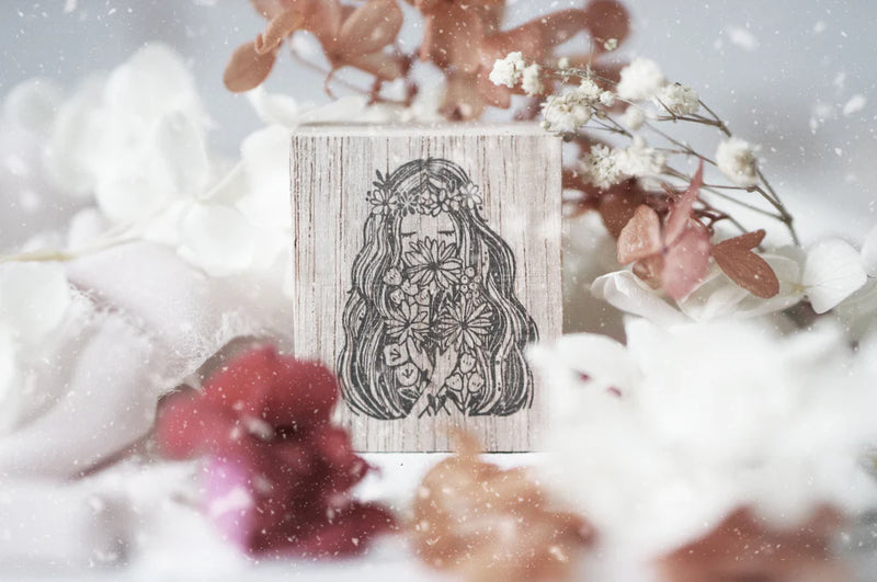 Black Milk Project - "Thea" Boho Girl Rubber Stamp
