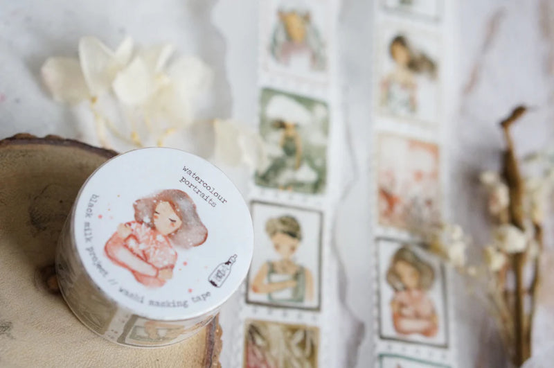 Black Milk Project - Watercolor Girls Portraits Washi Tape