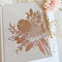 Typoflora - Waratah Linen Journal (Lined)