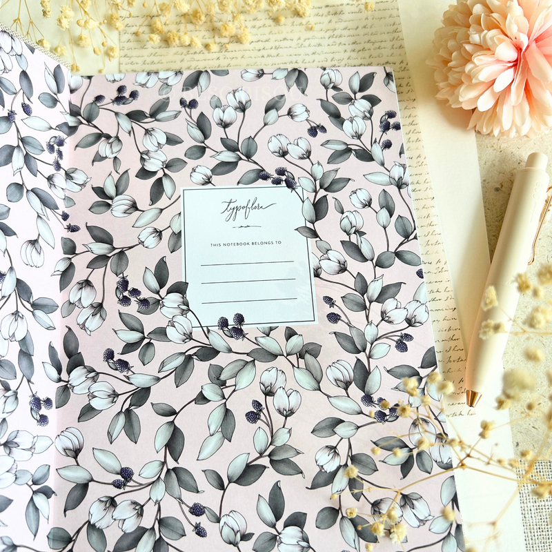 Typoflora - Waratah Linen Journal (Lined)