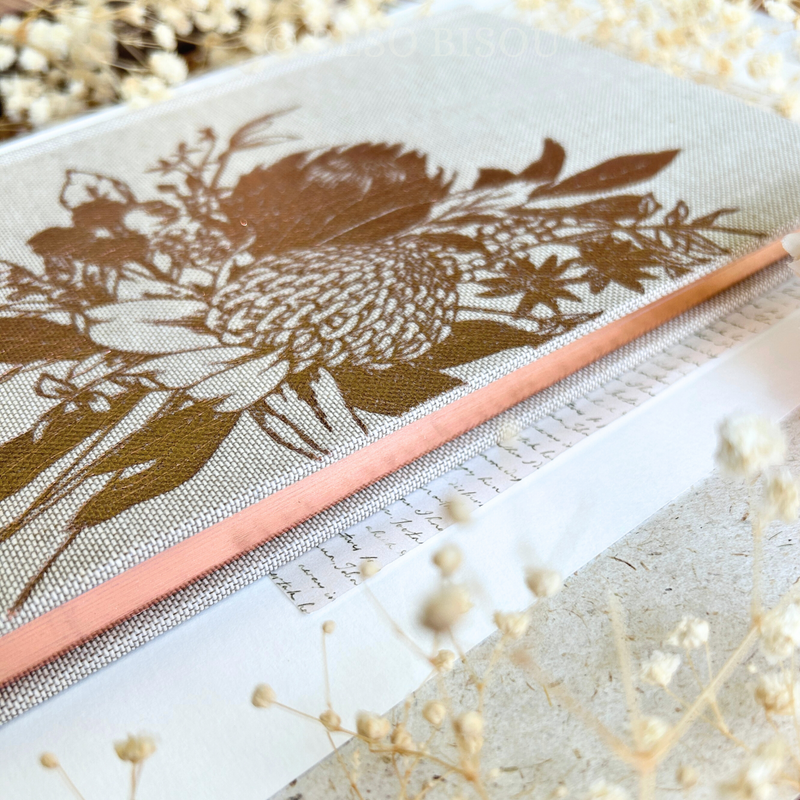 Typoflora - Waratah Linen Journal (Lined)