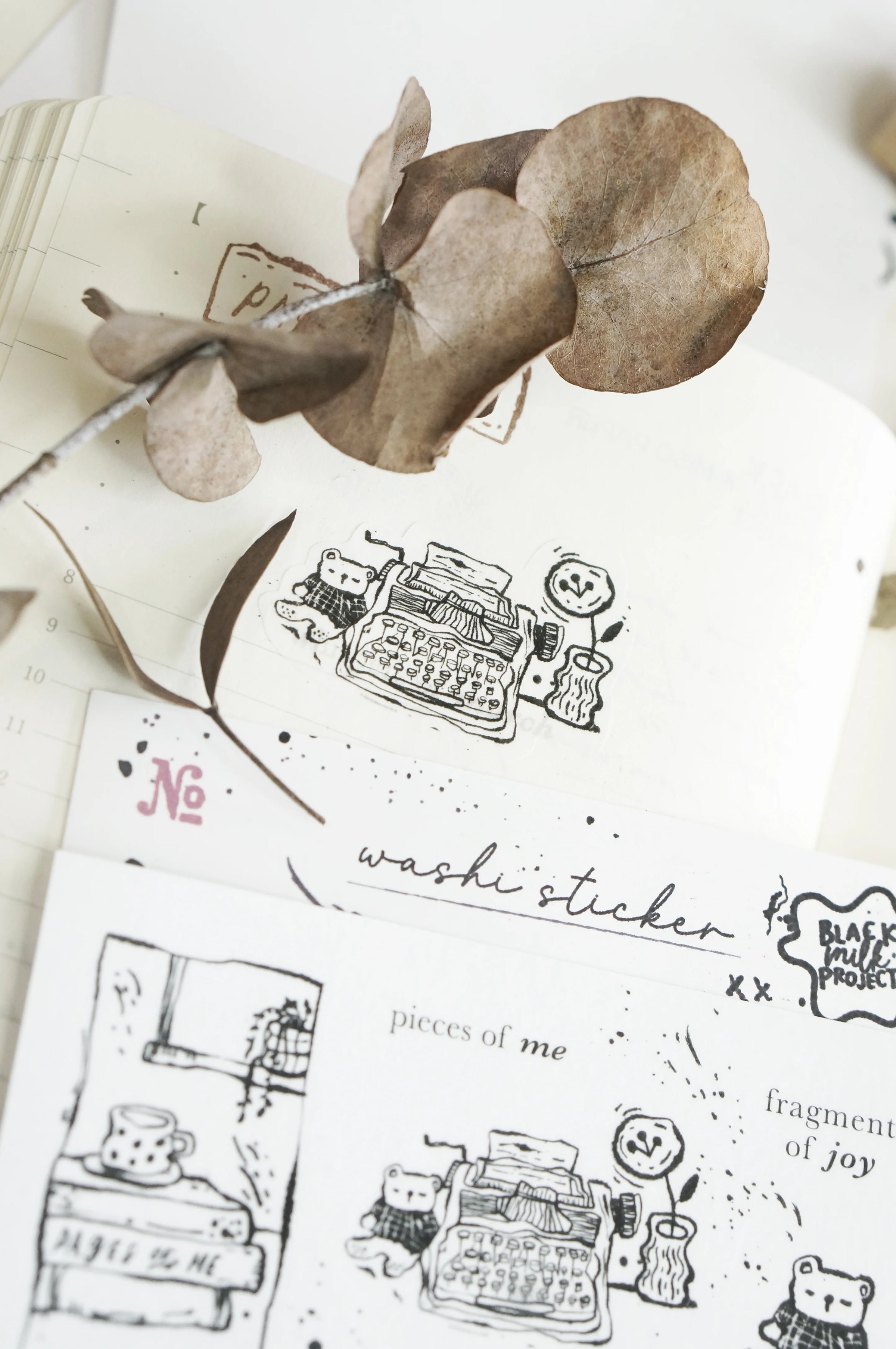 Black Milk Project - TYPEWRITER ("PAGES OF ME" Series) | Rubber Stamp