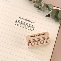 Weekly Goal & Habit Tracker Wooden Rubber Stamp