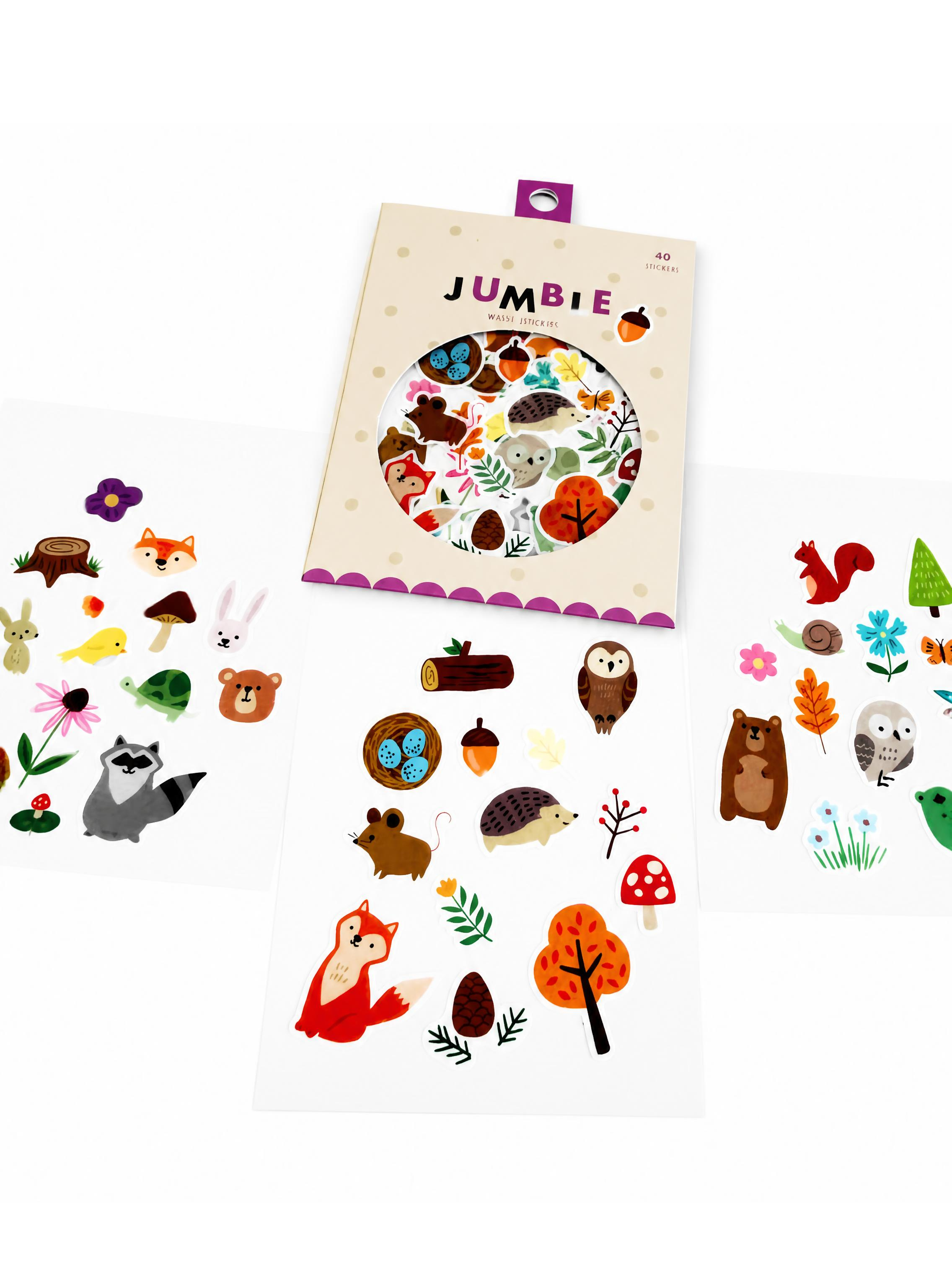 Girl of All Work - WOODLAND FRIENDS | Jumble Washi Stickers
