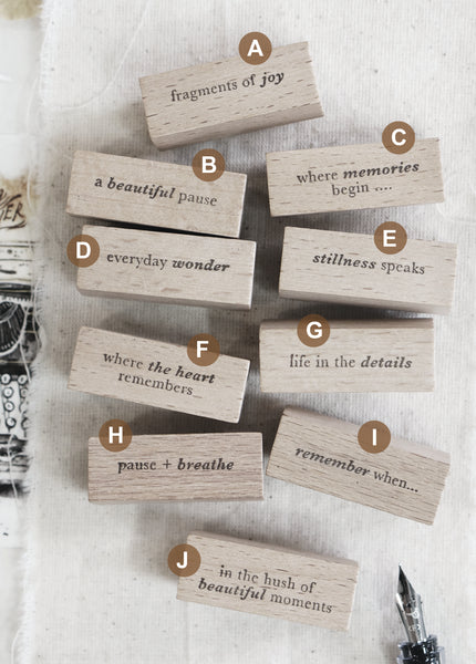 Black Milk Project - WORDS ("PAGES OF ME" Series) | Rubber Stamp